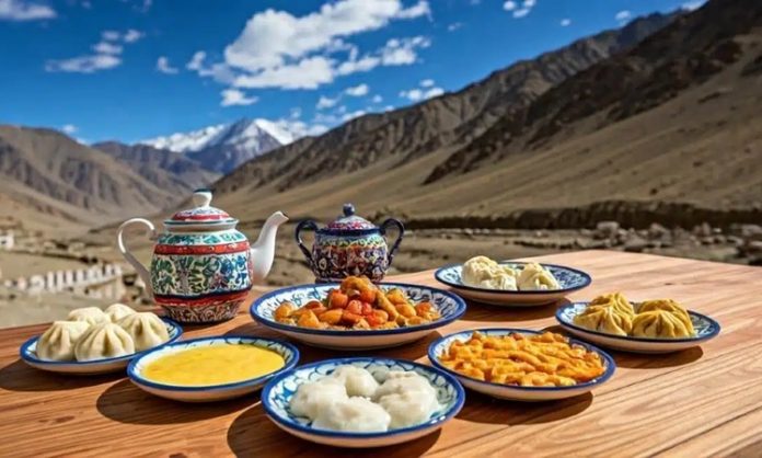 Ladakh mutfağı, Himalayalar’ın zorlu coğrafyasında yaşayan toplulukların beslenme alışkanlıklarından doğmuştur. Yüksek rakım ve soğuk iklim, bölge mutfağının enerji ve dayanıklılık sağlayacak şekilde gelişmesini zorunlu kılmıştır. Ladakh mutfağı, hem günlük yaşamda hem de dini ve kültürel ritüellerde önemli bir yer tutar. Konulu bir haber görseli.